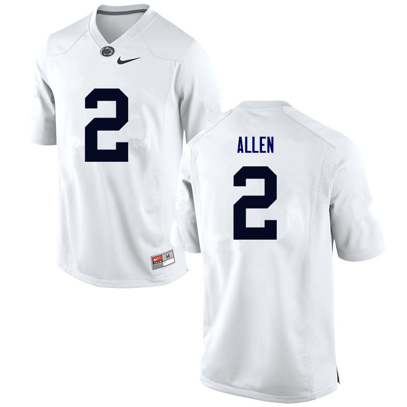NCAA Nike Men's Penn State Nittany Lions Marcus Allen #2 College Football Authentic White Stitched Jersey VMS7598ZK